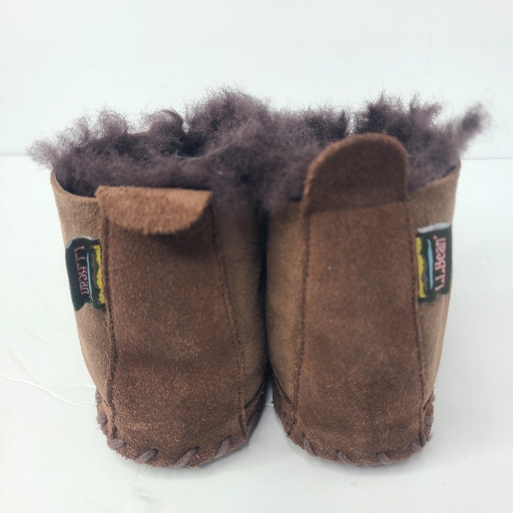 L.L. Bean Shoes Womens Size 9 Wicked Good Dark Brown Suede Slippers Lined - Picture 7 of 9